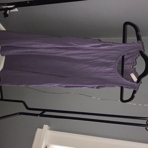 sleeveless lavender dress